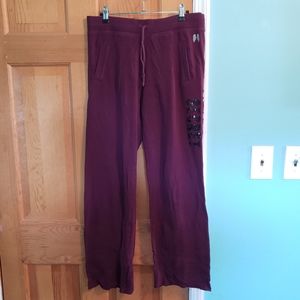 VS maroon boyfriend sweatpants
